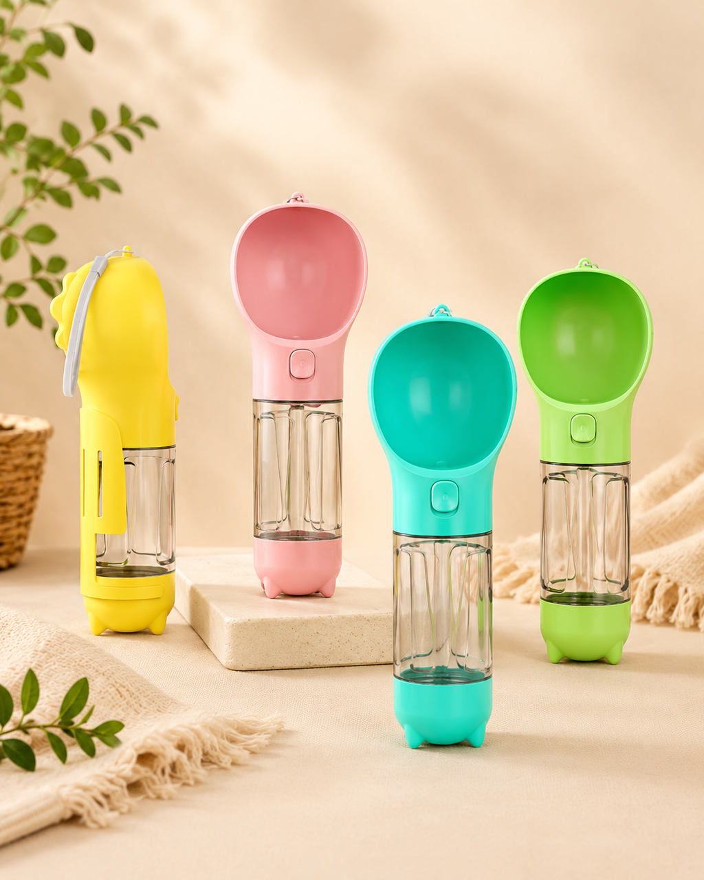 Portable Pet Water Bottle Food Feeder