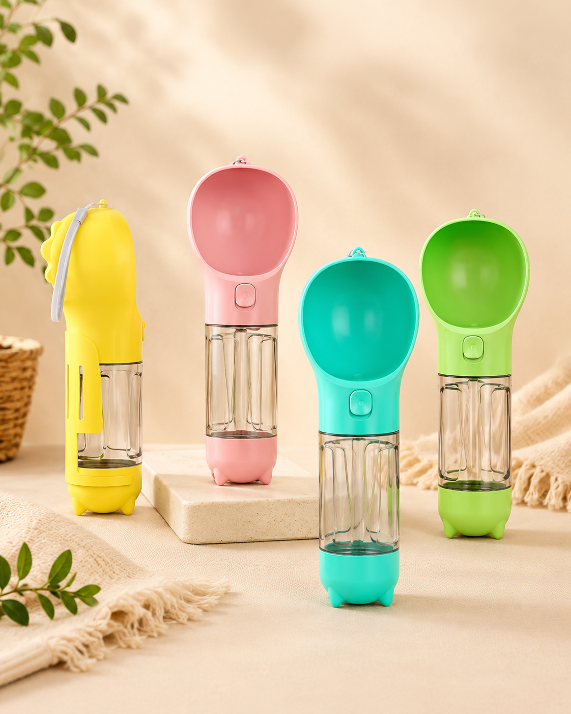 Portable Pet Water Bottle Food Feeder